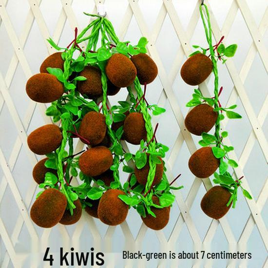 Farmhouse Restaurant Decor: Artificial Fruit Vine with Peaches, Apples, and Bananas.