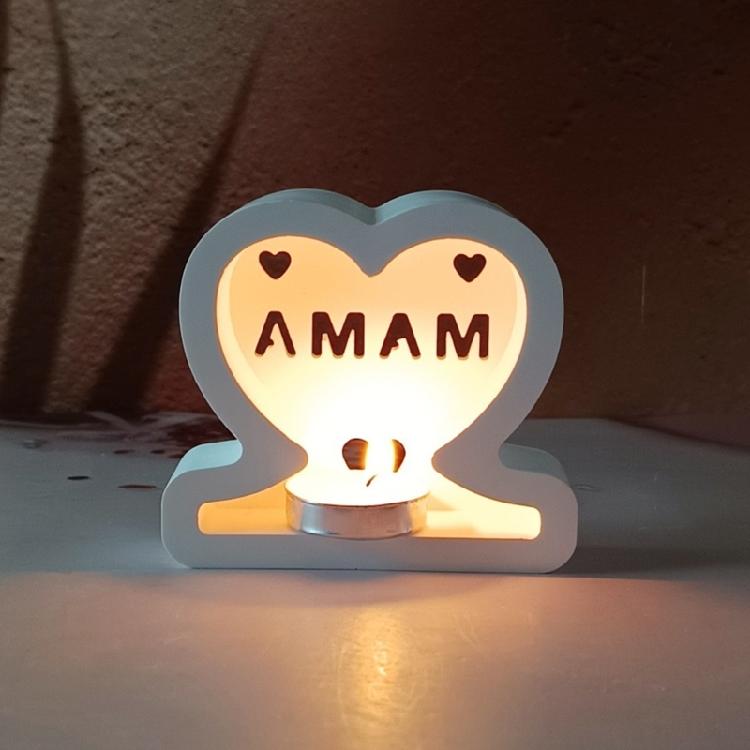 Heart Silicone Candle Holder Molds Epoxy Resin Molds for Tealight Holder Home Decoration Mothers Day Silicone Mould