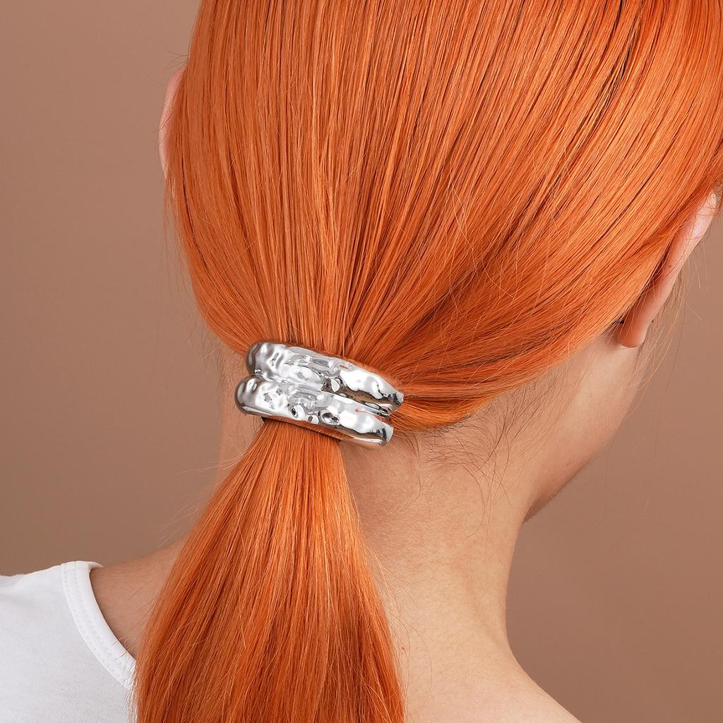 New Metal Irregular Golden Color Hair Bands Elastic Hair Scrunchies Hair Rope Headbands Women Girls Hair Accessories Gifts 2026