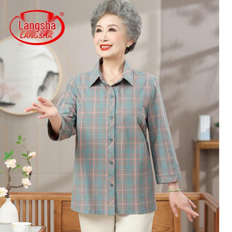 Women s Plaid Lapel Summer Shirt Jacket 4XL