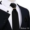 Men's Tie, Pocket Square, and Cufflinks 4-Piece Set - Cashew Flower Design, High-End Feel, 8cm Tie
