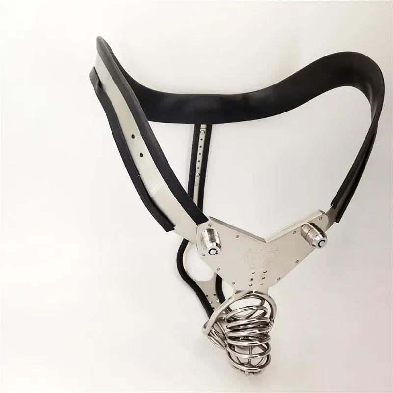 Manyjoy New EMCC Chastity Belt Male Penis Lock Device Adjustable Waist Invisible Underwear Strapon Pants Metal Chastity Device