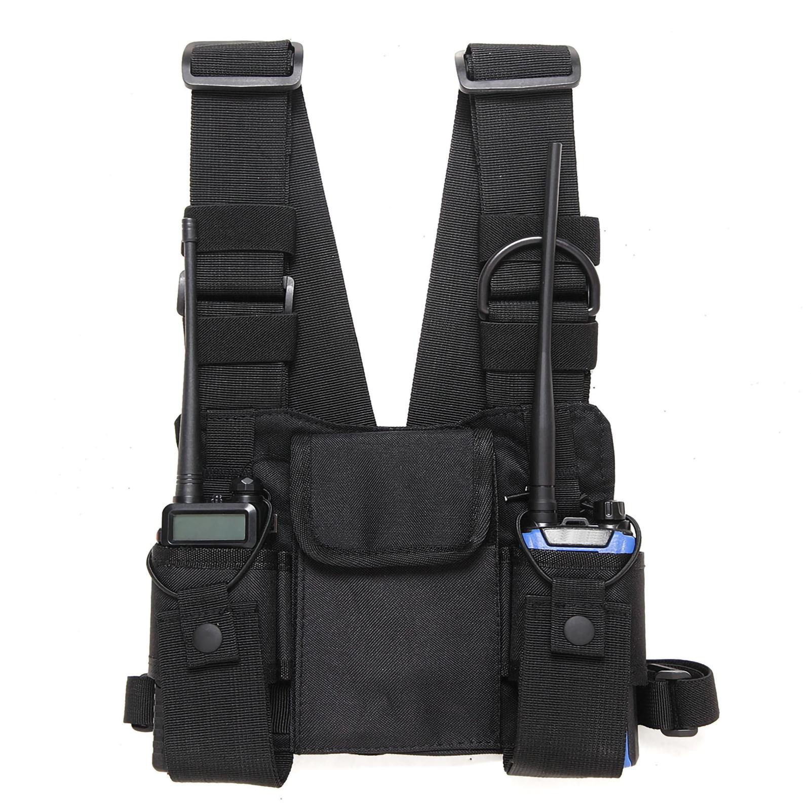 Automobile And Motorcycle Supplies Men's Radio Shoulder Holster Nylon Radio Chest Pack Pouch Shoulder Bag For Factory Security