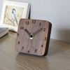 Nordic Table Clock Desktop Timepiece  Living Room Wooden Quiet Modern Creative Black Walnut Mantel Clock Office Decor