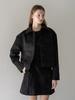 Cluny Suede Crop Jacket - Black
