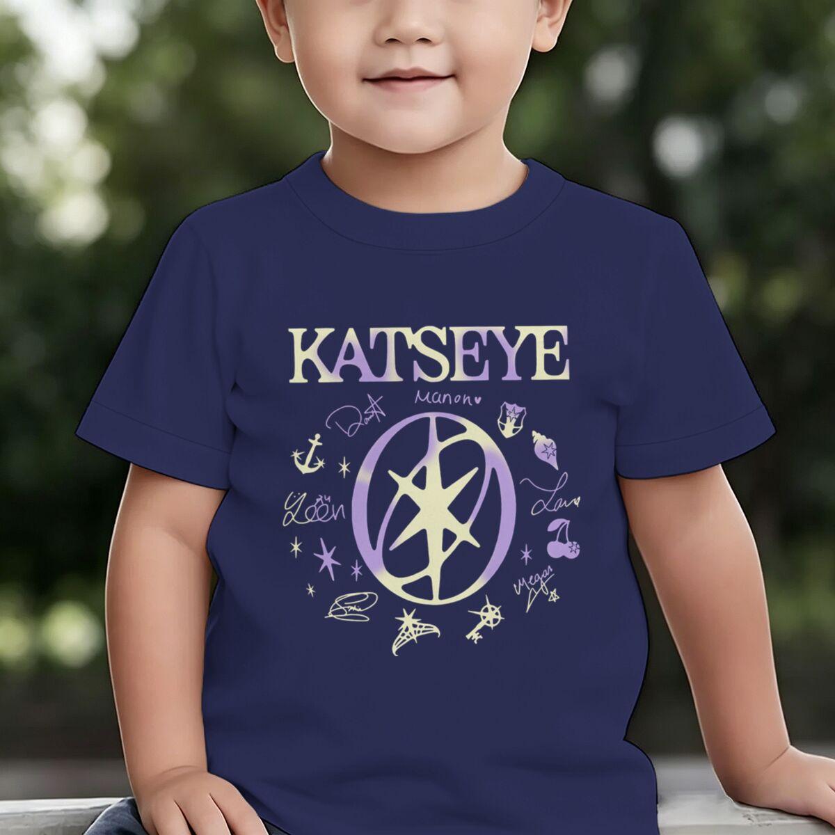 KATSEYE Printed TShirt Kids Katseye Design Boys Girls Cotton Top Casual Short Sleeve Crew Neck Comfortable T Shirt for Children 130
