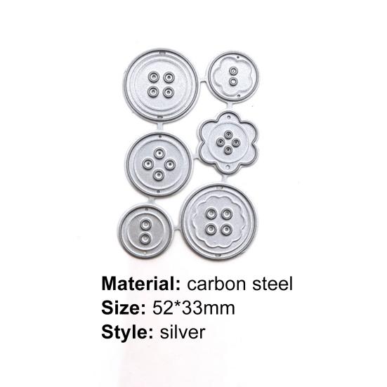 Cutting Die DIY Effective Carbon Steel Cute Button Shape Rust-resistant Stencil Mold for Card