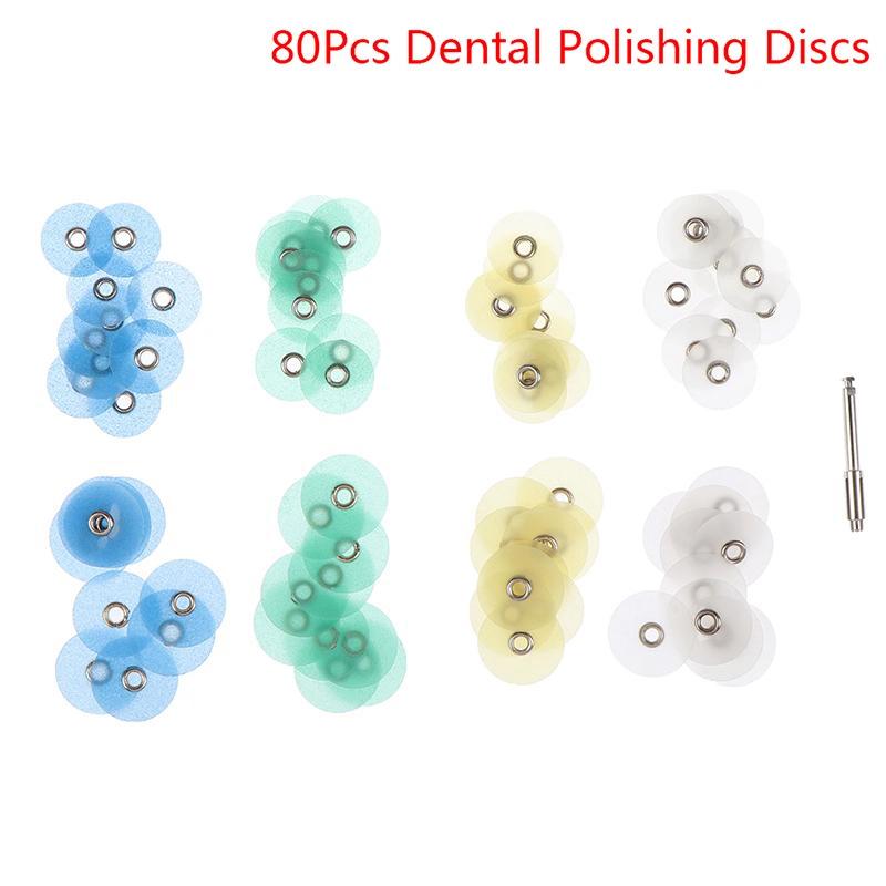40/80 Stück Dental Polierscheiben Langsamlauf Mandrel Streifen Set Dentalmaterialien Zahnaufhellung Dentallabor Materialien