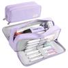 4 Compartments Pencil Pouch Zipper Closure Pen Case Large Pencil Bag  For Girls