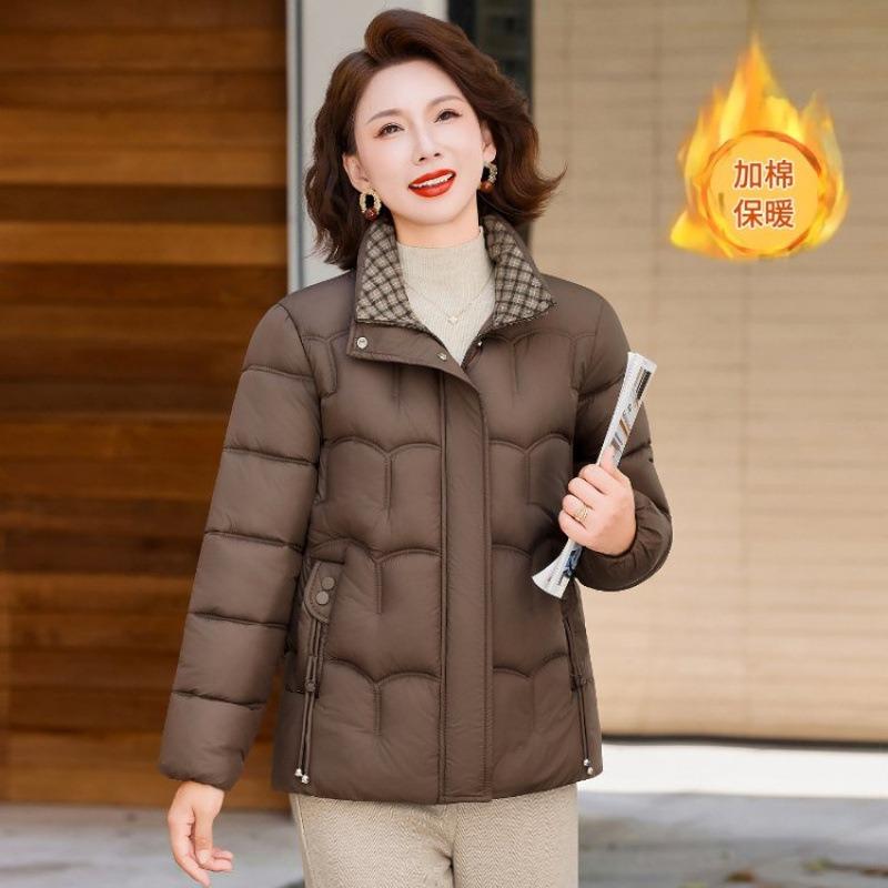 

Пуховик зимний короткий новый хлопковый пуховик модная утолщенная куртка теплая хлопковая куртка топ 200 recommended 150-82.5 kg кофейный