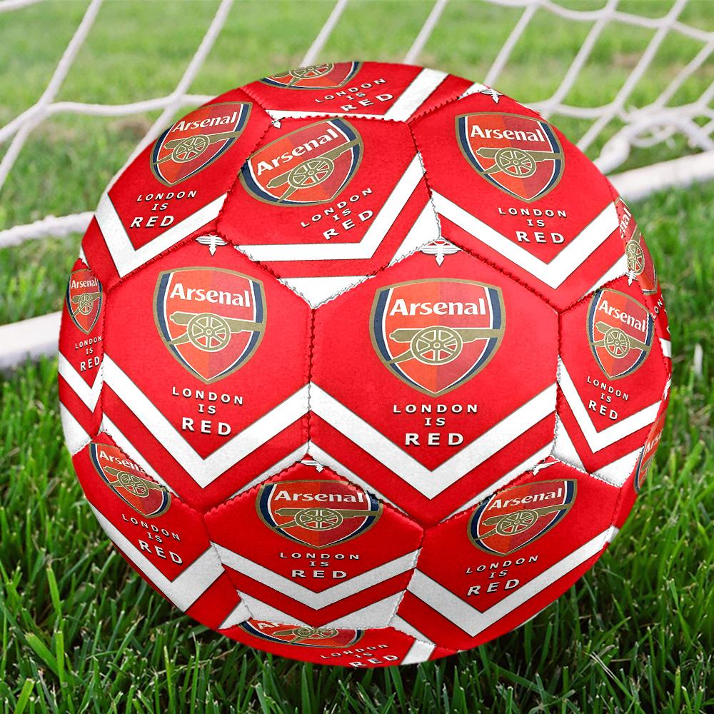 Arsenal F.C Print Size 5 Soccer Ball, Standard Match Football for Sports Game and Team Practice, Ideal Gift for Soccer Fans