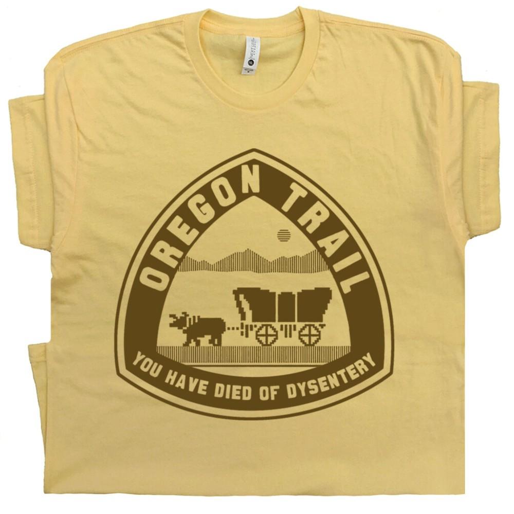 

Oregon Trail T Shirt You Have Died of Dysentery Tee Retro Computer Vintage Gamer 4XL