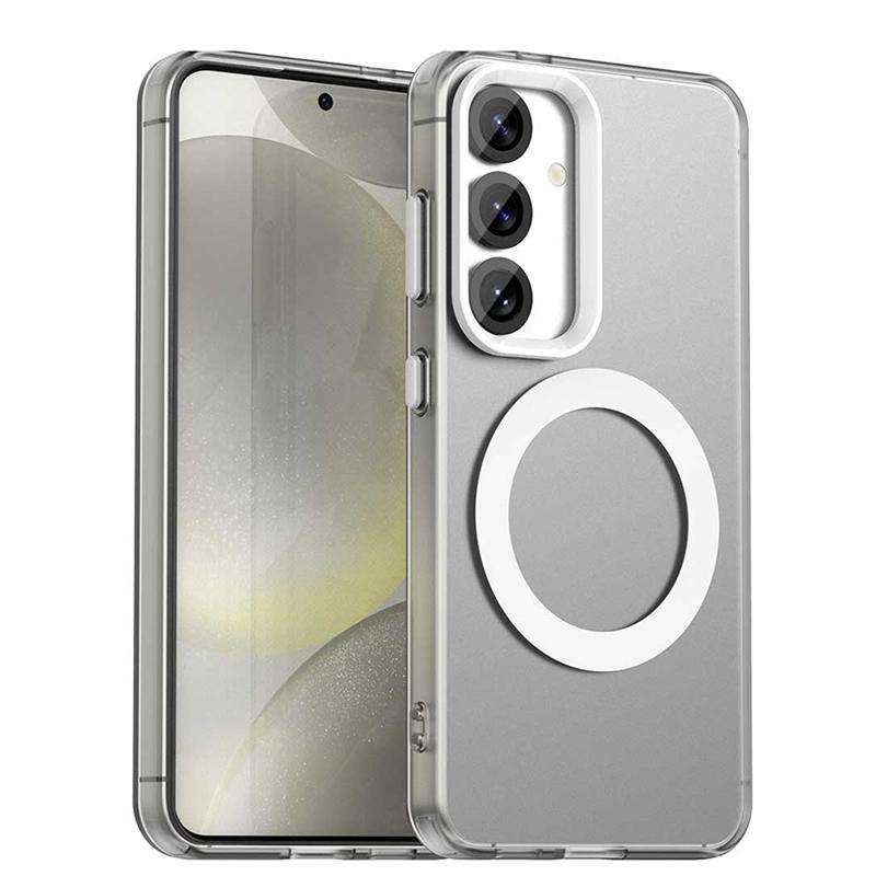 

Чехол для Samsung Galaxy S25 Plus с поддержкой беспроводной зарядки Magsafe, чехол для Samsung Galaxy S25 Plus S25 Ultra, матовый ТПУ бампер для телефона For Galaxy S25 Ultra белый