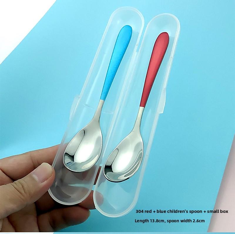 Newborn Baby Cerc Spoon Feeding Utensils 304 Stainl Steel Baby Food Puree Water Milk Poer Small round Spoon Cutlery