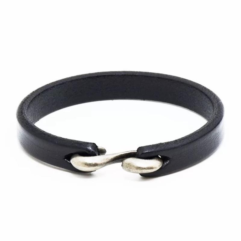 Men's and Women's Retro Trend S Buckle Leather Bracelet, The Jewelry Is Really Simple Leather Bracelet