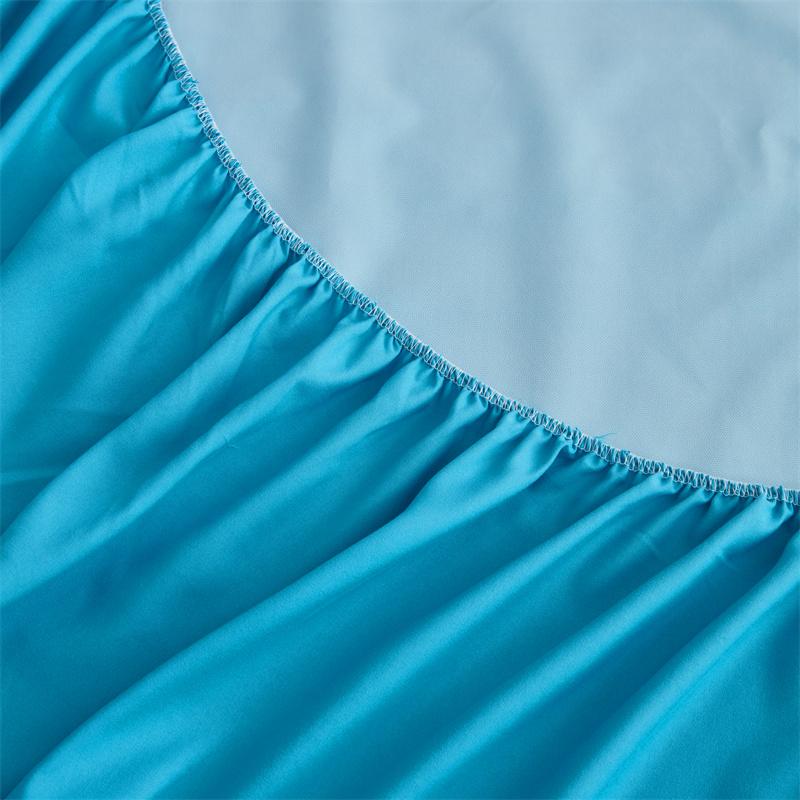 Safe Waterproof Mattress Cover Soft Comfortable Breathable Bed Cover with Elastic Band Fit Machine Washable Single Double Size