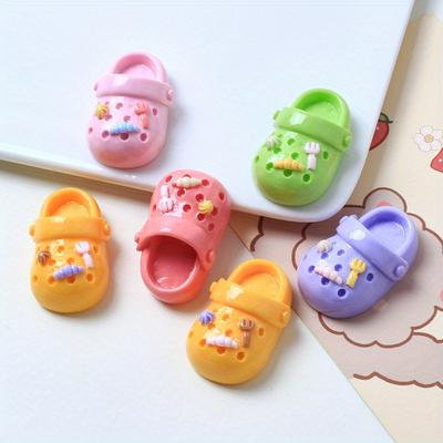 6 adet Çizgi Film Parmak Arası Terlik Buzdolabı Mıknatısı, Sevimli Dekoratif Plastik Oval Buzdolabı Mıknatısı Seti, Eğlenceli Yazı Tahtası Manyetik Çıkartmaları