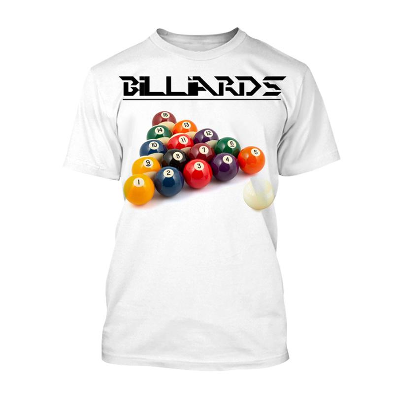 Módní kulečníkové 3D potištěné tričko pro muže, fitness trička do posilovny, dámské oblečení, streetwear, volná unisex trička, topy