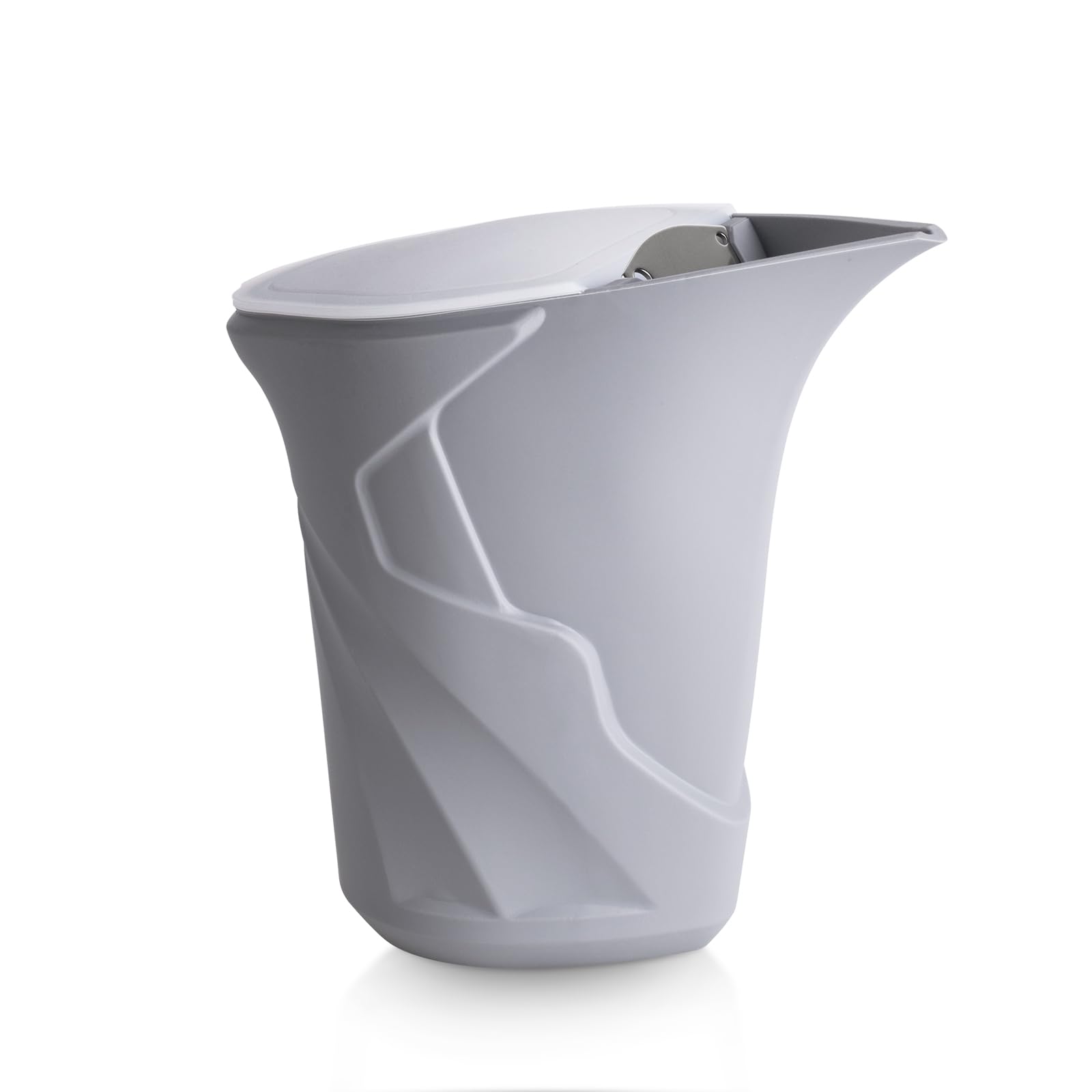 

MERMOO YILAN Coffee Pot, 360ml Silicone Drip Pot, Lightweight Coffee Drip Kettle for Outdoor Camping and Travel (Gray)