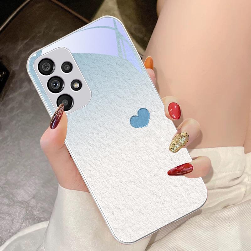 Beiwen Love Fioletowy Do Samsung Galaxy S10 4G S20 11E 30 S21 21Fe 22 S24 Pro S23 Ultra 5G S8 S9 Hartowane Szkło Etui na Telefon