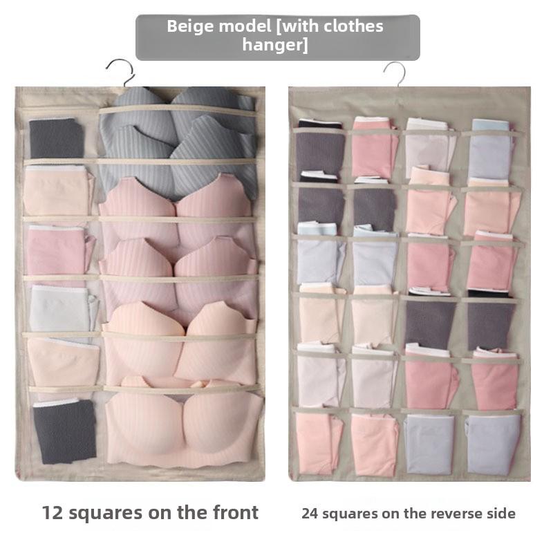 Hanging Closet Organizer, Double-Sided Underwear and Clothes Storage, Wall Hanging Storage Bag for Bedroom, Dorm, Wardrobe