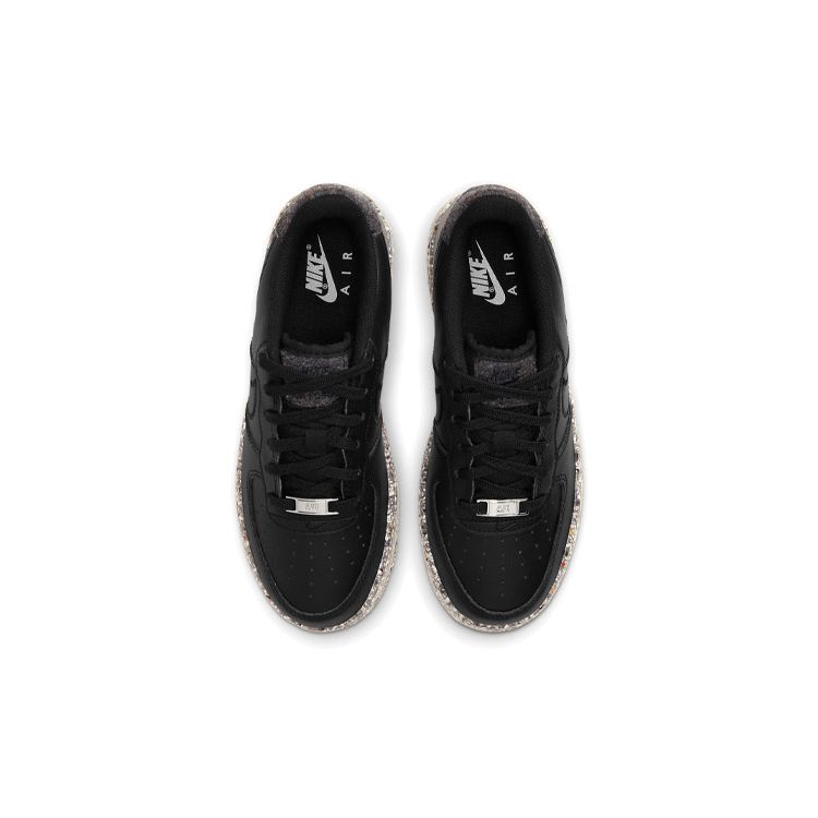 Nike Air Force 1 GS Recycled Wool Pack - Black Kids Sneakers Metallic-Silver DB2813-001