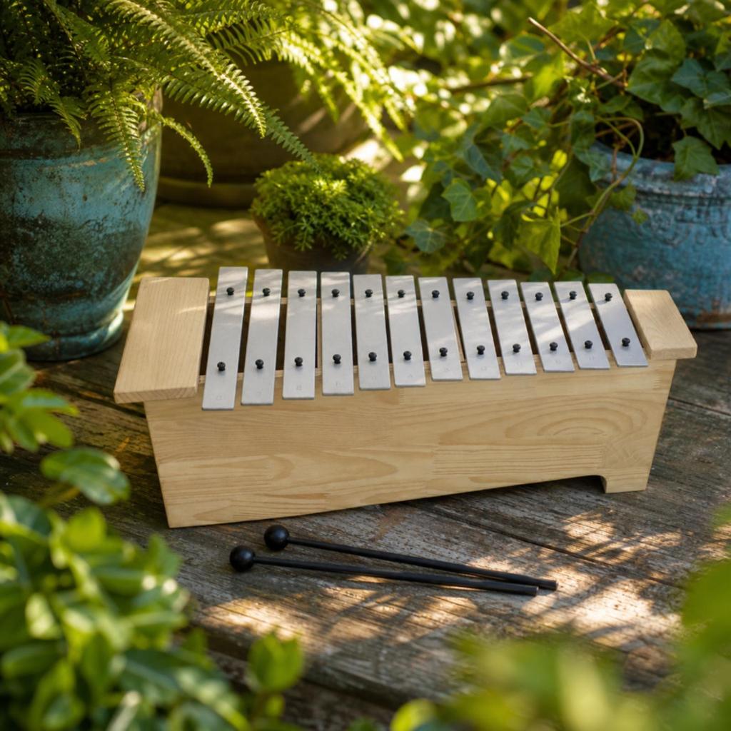 Metallophone Tabletop Glockenspiel Wooden for Preschool, Young Children