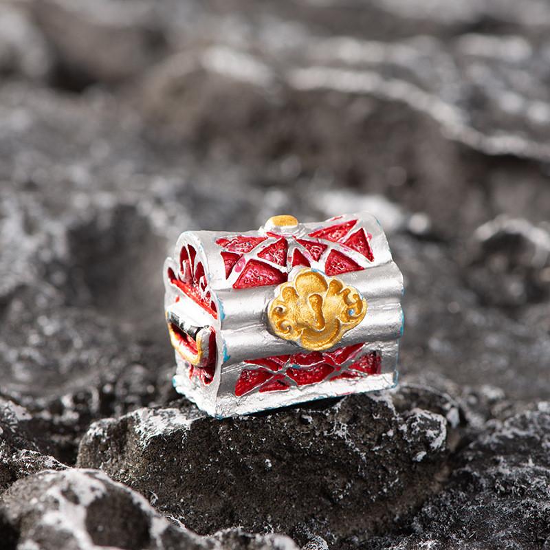 Cute Resin Pirate Gold Treasure Chest Cartoon Mediterranean Aquarium Decoration