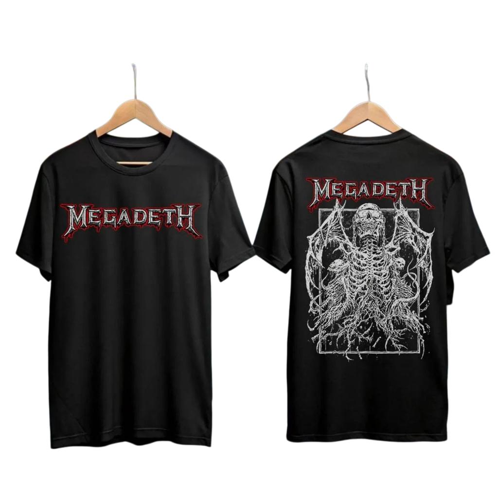 rock band Megadeth Vic Rattlehead graphics Cotton Unisex Shirt tour Summer New Unisexs rock Fashion Short Sleeve Tshirt