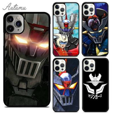Funda de goma con diseño de Mazinger Z para iPhone 11, 12, 13, 14 Pro Max, mini, XR, XS, SE 2020, 7, 8 Plus, Samsung Galaxy S21, S22