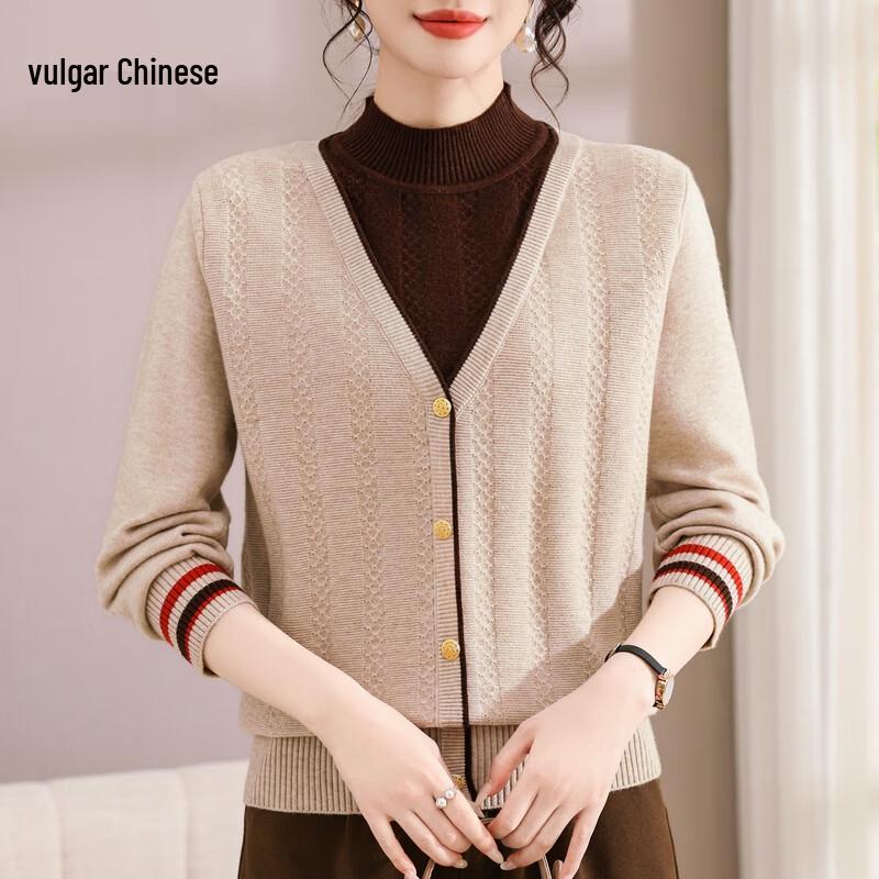 Ronghua Women s Mock Neck Knit Pullover Sweater XL