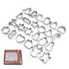 24pcs Stainless Steel Biscuit Mold Christmas/easter Cookie Cutter Baking Tool Theme Snowflake Santa Claus