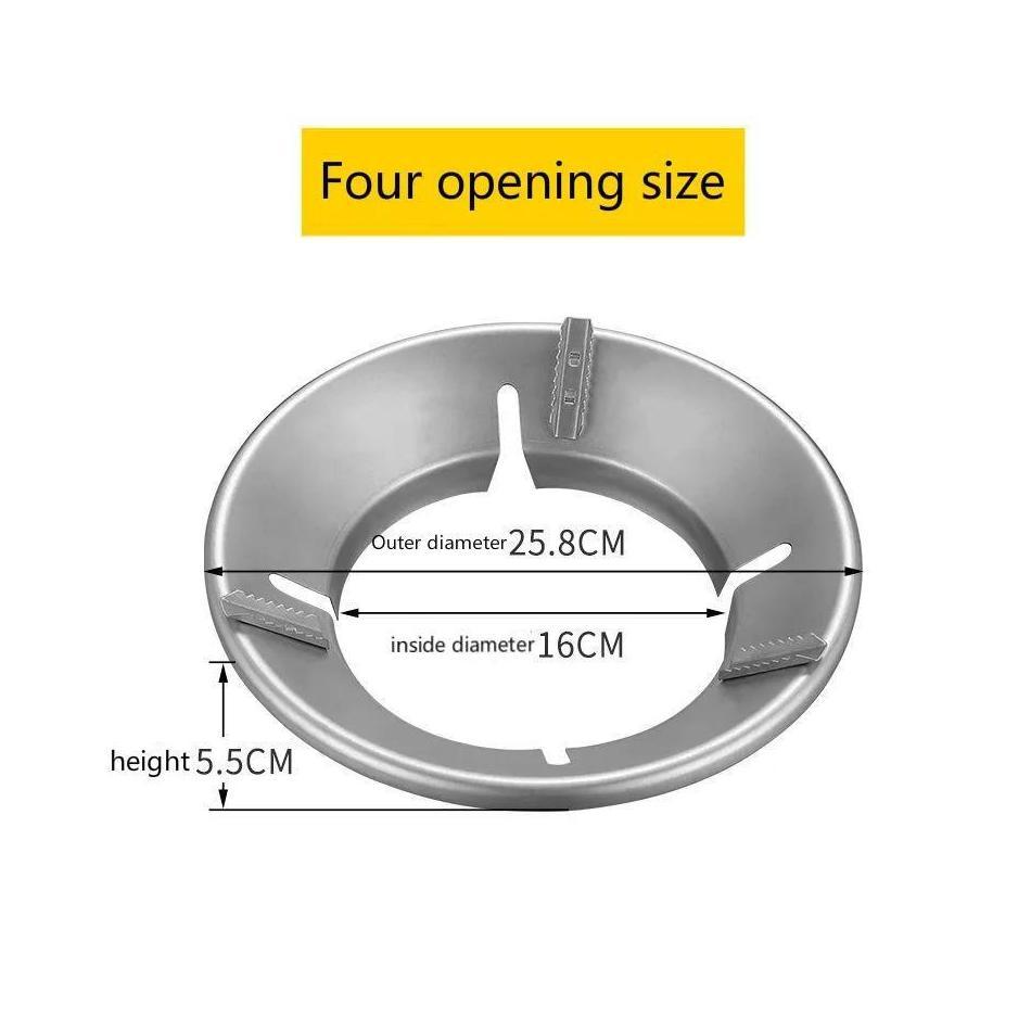 Home Gas Stove Fire Wind Proof Energy Saver Cover Wind Shield Bracket Disk Fire Reflection Windproof Stand Kitchen Cooker Cover