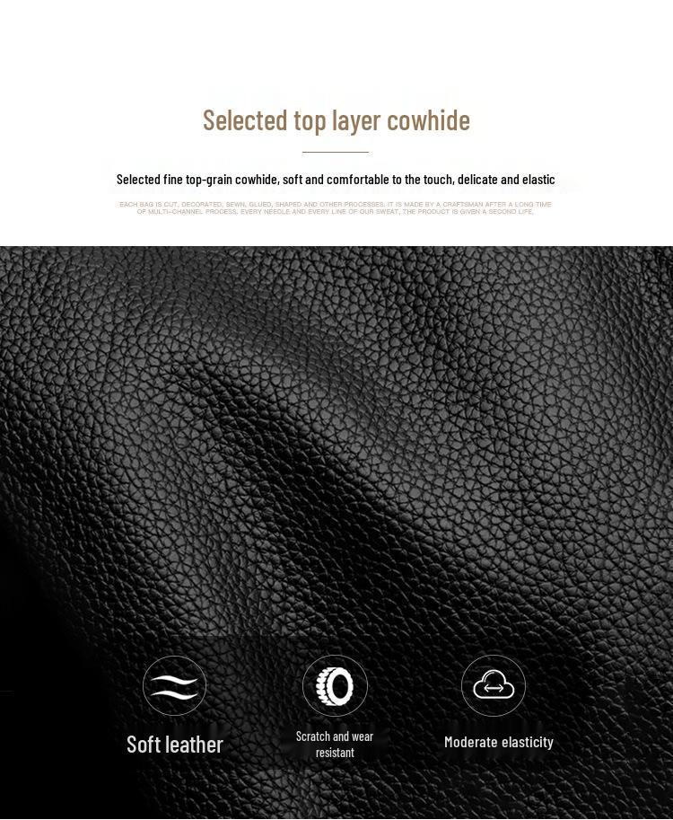 Porte-cartes pour homme en cuir véritable avec blocage RFID - Cuir de vachette personnalisé grain litchi