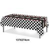 Checkered Race Car Party Black White Checkered Flag Tablecloth Road Tablecloth Racetrack TableCover Racing Birthday Party Decor