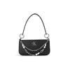 Shoulder Bag [Customized Bag] Night Banquet Camellia Ido Rose Pattern Flower Pendant Pearl Chain Commuting Simple Black Kite Pearl
