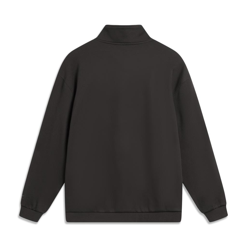 Li Ning Sports Lifestyle Series Loose Fit Stand Collar Couple Sweatshirt Unisex Sweatshirt AWDVE25-1