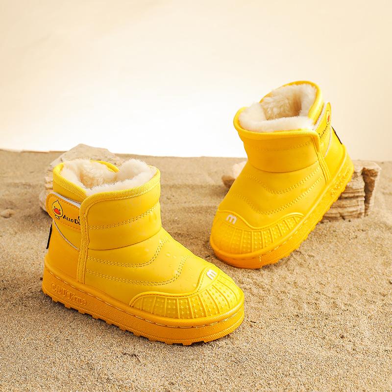 Winter thickened waterproof children's snow boots, fashionable boots for boys and girls