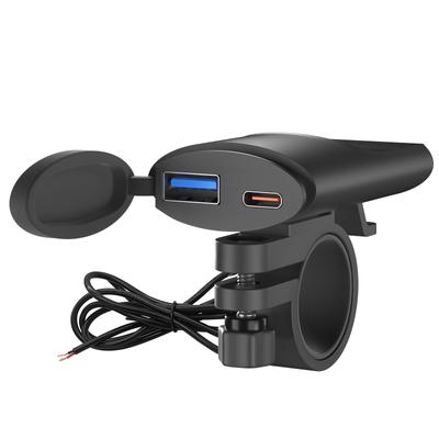 Moto Motorcycle USB Charger QC3.0 PD Fast Charging USB Quick Adapter 12V 30W PD 18W QC USB Socket Adapter Motorcycle Accessories