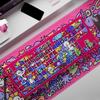 74/140Key PBT Backlits Keycaps Graffiti Art Design Original Profile Side Engraved Keycaps For Mechanical Keyboards