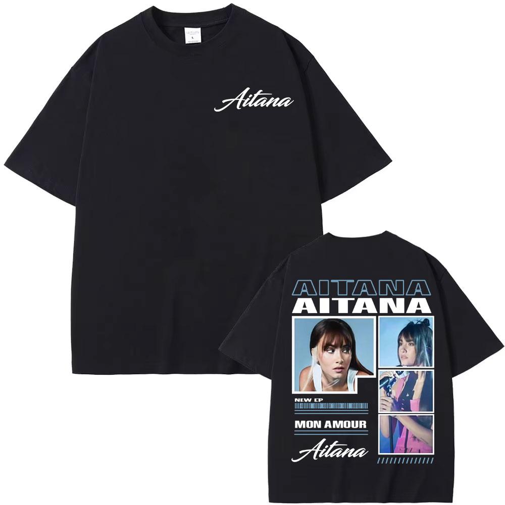 Letní zpěvačka Aitana Mercadolibre2026 Album Tour Tričko Pánské Hiphop Retro Bavlna Krátký Rukáv Volné Ležérní Tričko