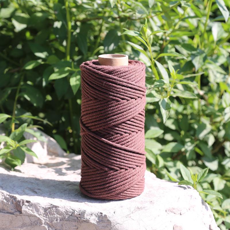 2 mm farbiges Baumwollfadenseil für selbstgemachte dekorative geflochtene Wandteppiche
