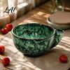 Practical Kitchen Prep Gadget Ceramic Berry Swirl Bowl Auto Fruit Washing Vegetable Drainage Bowl for Strawberries Colander with Drain Holes Produce