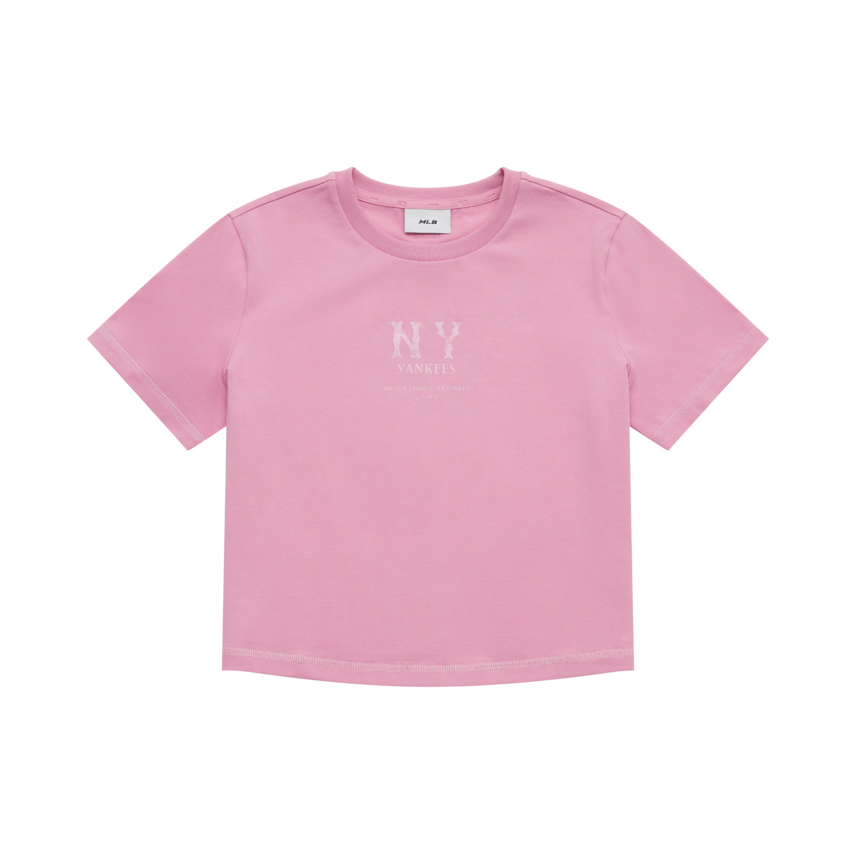 

New MLB New York Yankees Basic Collection SS25 T Shirt Women s Pink 3FTSB0453-50PKP S