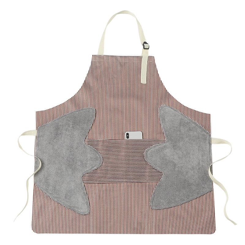Wipeable Japanese-Style Apron: Fashionable, Waterproof, Oilproof for Women