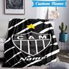 Custom Name Cam Team Spirit Blanket Lightweight Ideal Bedding Blanket Perfect for Travel, Camping, Living Rooms, Sofas, Christmas Gift