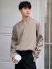 Men's Early Autumn Trendy Korean Ice Silk Long Sleeve Shirt