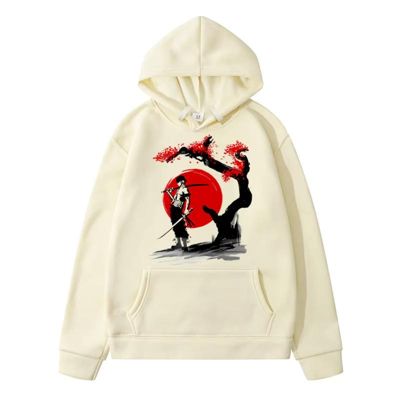 ONE PIECE Harajuku Creative Printed Casual Sweatshirt Men's and Women's Same Cotton High Quality Fashion Loose Hoodie Men's Top