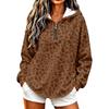 Women's Lightweight Hoodie Leopard Print Sweatshirt Pullover No Pockets