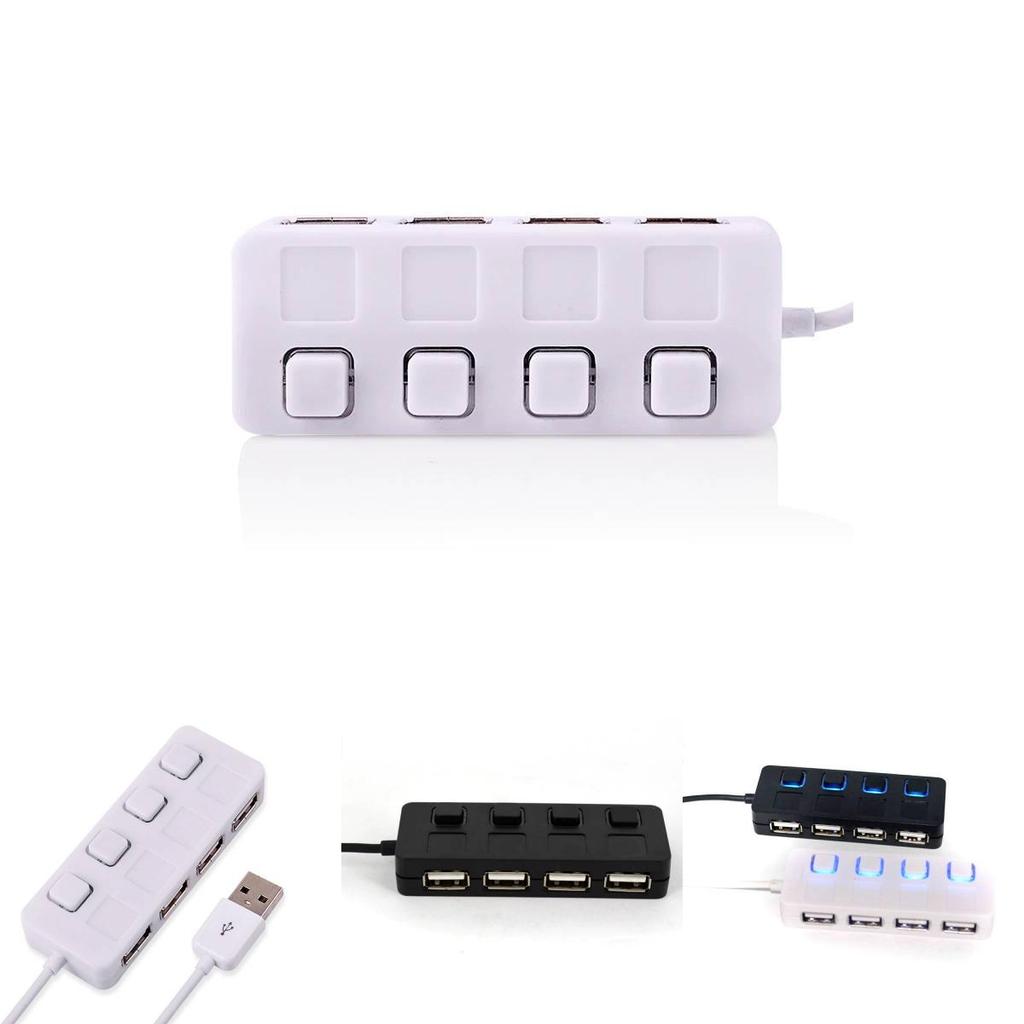 Usb Hub With Switch And Four Ports For Keyboard Mouse U Disk Data Transfer
